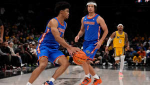 Florida Gators guards Zyon Pullin and Walter Clayton Jr.